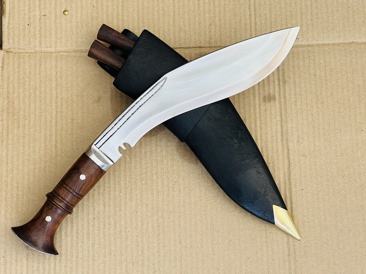8 inch Panawal Angkhola Kukri with a black sheath